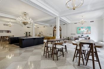 Clubroom with dining area